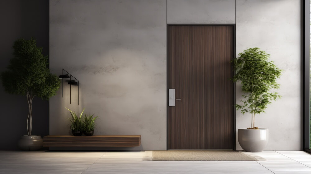 Interior door design in the apartment